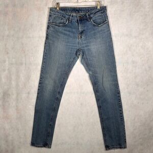 Bershka Jeans Mens 32x30 Slim Fit Blue Medium Wash Good Basic Denim Pants